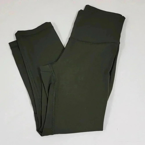 Lululemon Wunder Under Crop (High-Rise) *Full-On Luxtreme 21"Dark Olive (First - Picture 2 of 14